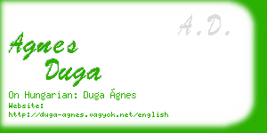 agnes duga business card